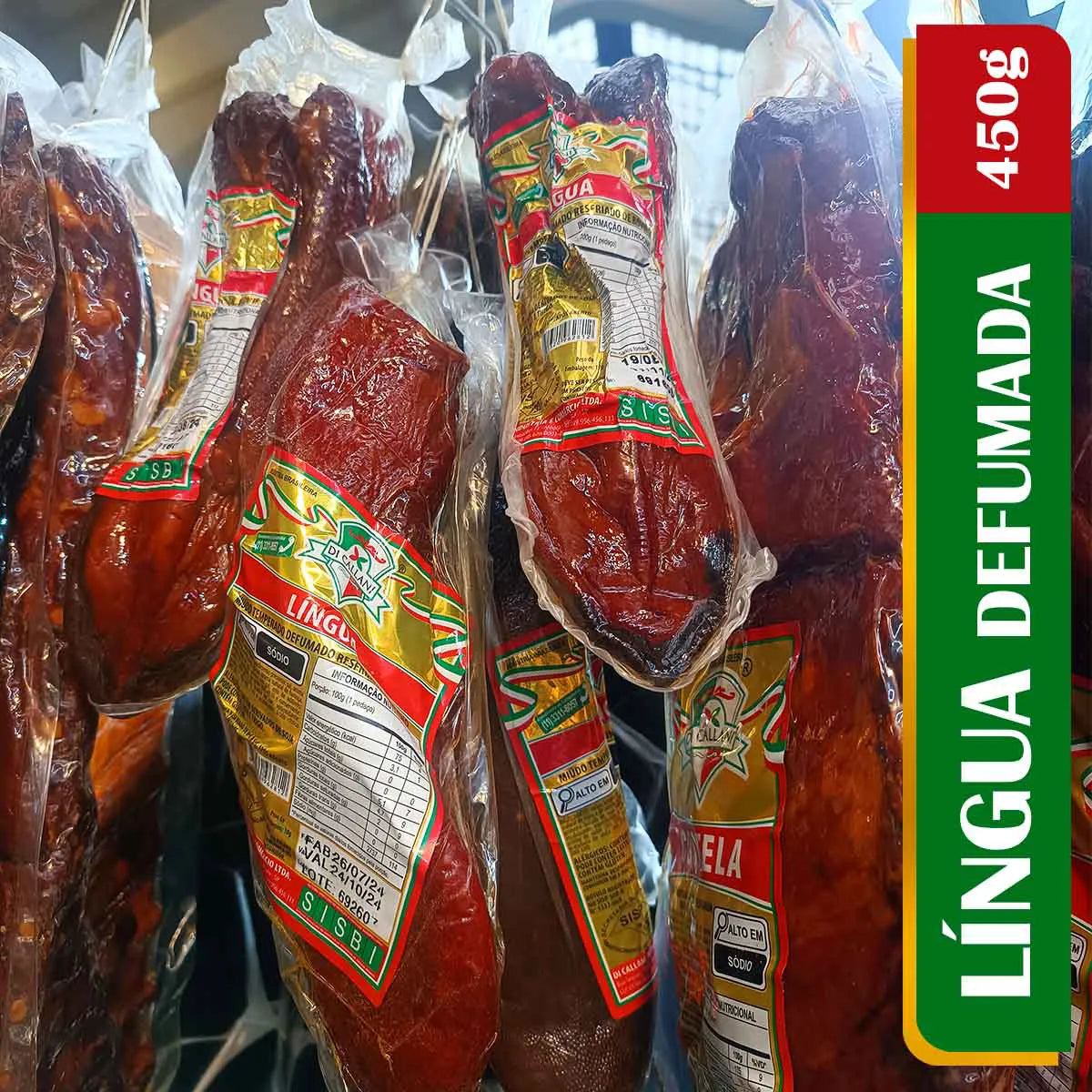 Língua Bovina Defumada 450g - Mercearia do Julião