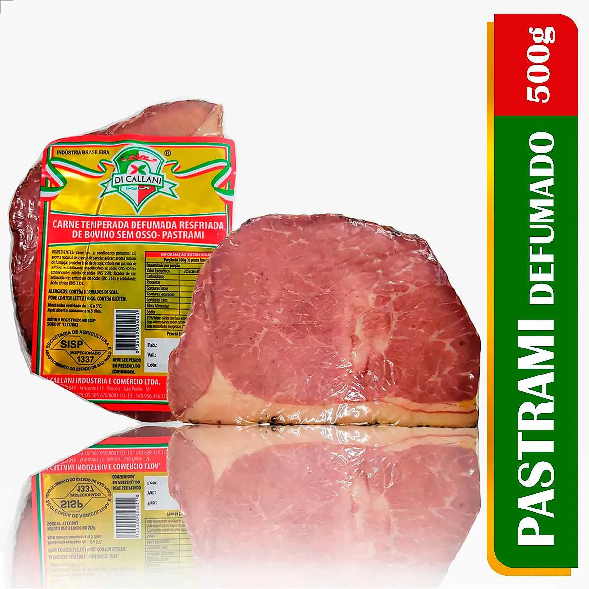 Pastrami Bovino Tradicional 500g - Di Callani Mercearia do Julião (pedaço)